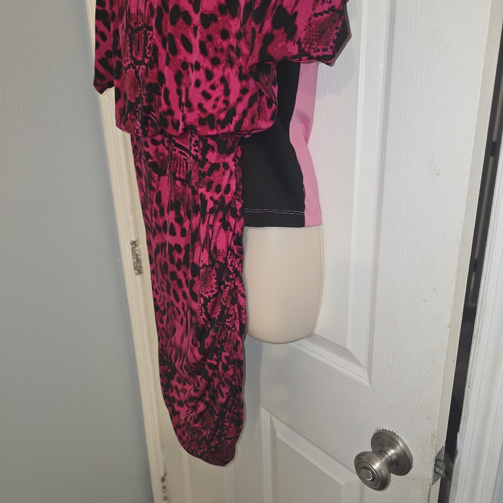 Dress Medium Wine Santiago Beautiful Sexy Whoa Ruched Sides M Fresh Raspberry - Picture 13 of 14